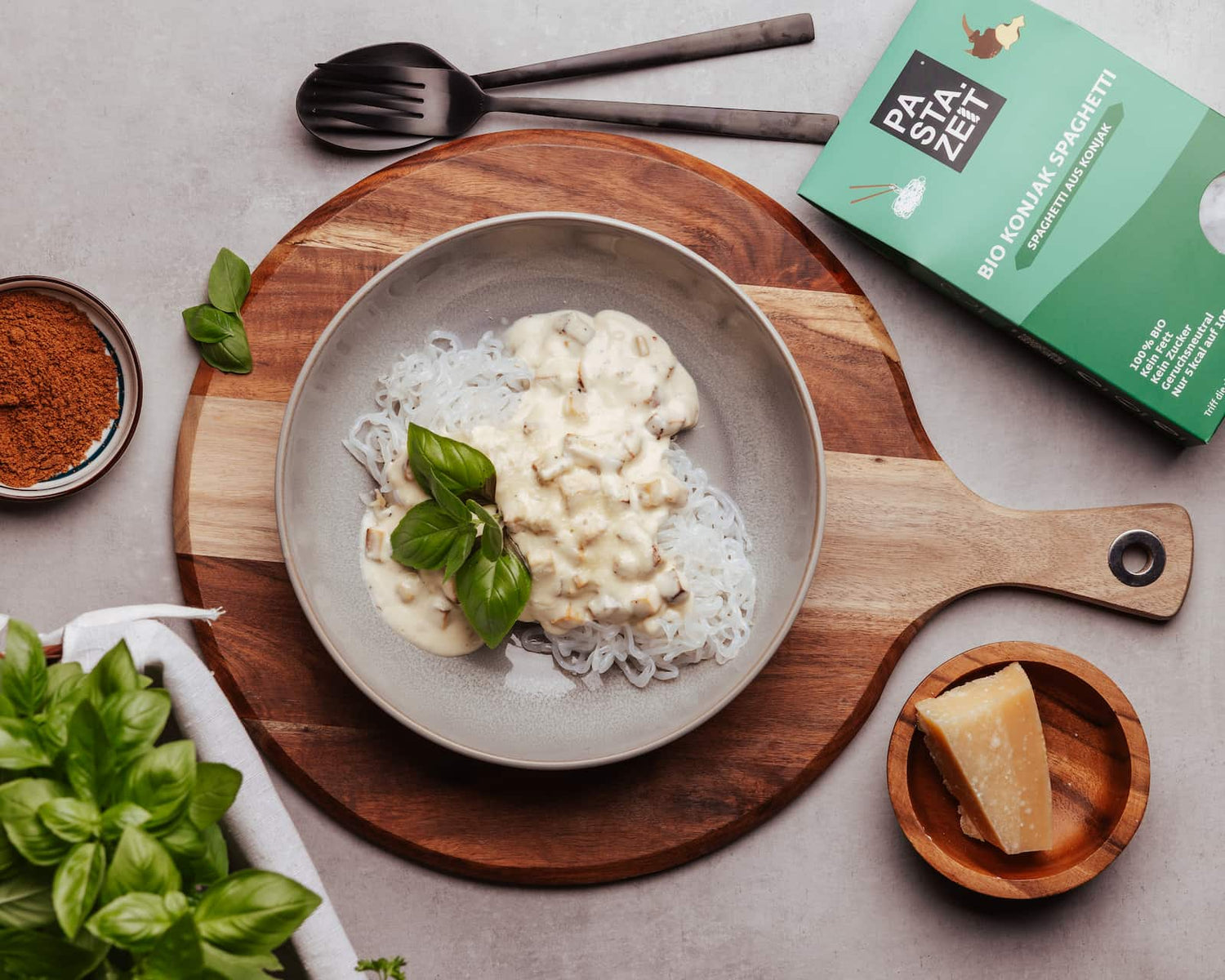 Unsere fantastische Carbonara mit Konjak Spaghetti