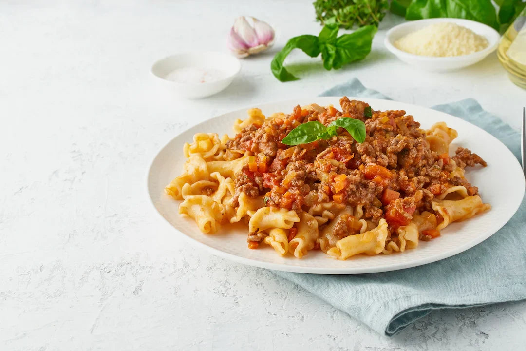 Vegane Bolognese Sauce mit Kastanien Campagnelle